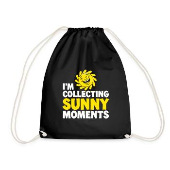 Sunny Summer Moments Vibes Summer Sun - Drawstring Bag - black - Front