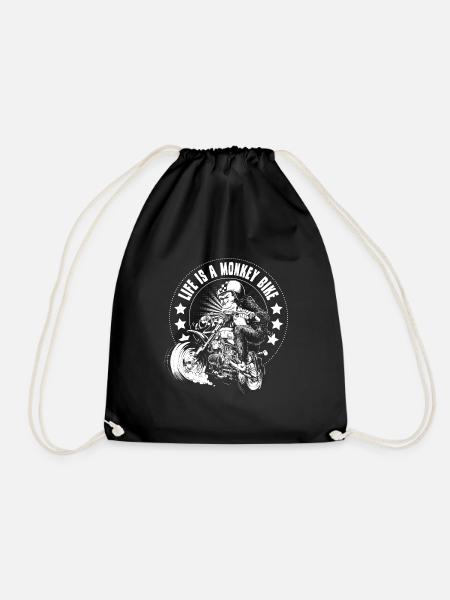 Monkey Bike - Turnbeutel - Schwarz