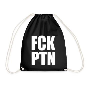 fck ptn - Drawstring Bag - black - Front