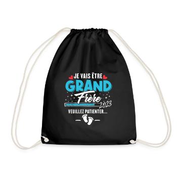 Je Vais Être Grand Frère 2023 - Sac de sport léger - noir - Devant