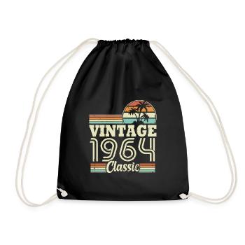 Vintage 1964 Classic, Cadeau D'anniversaire 59 Ans - Sac de sport léger - noir - Devant