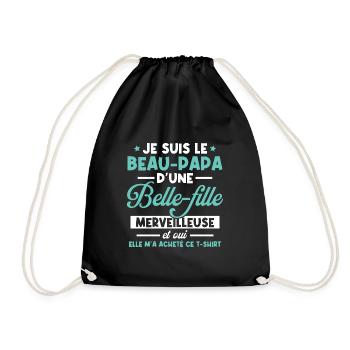 Beau-papa d'une belle-fille merveilleuse - Sac de sport léger - noir - Devant