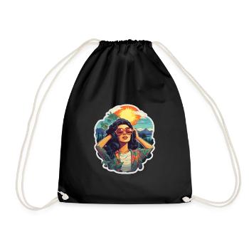 Holidays & Relaxation - Drawstring Bag - black - Front
