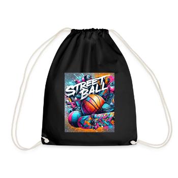 Urban Hoops Streetball - Drawstring Bag - black - Front