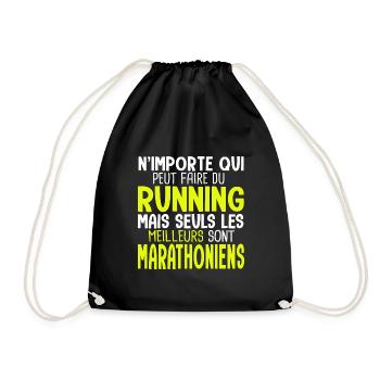 Cadeau rmarathon les meilleurs sont marathoniens - Sac de sport léger - noir - Devant