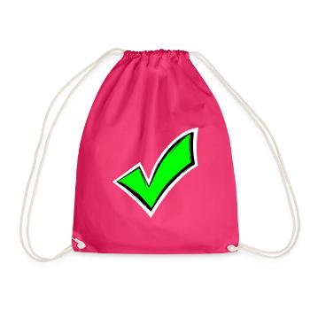 Tick chop colored seen - Drawstring Bag - fuchsia - Front