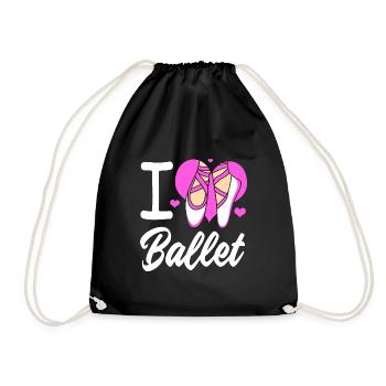 Ballett Ballett-Tänzerin - Turnbeutel - Schwarz - Vorne