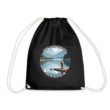 Angler Fishing Fishing - Drawstring Bag - black - Front