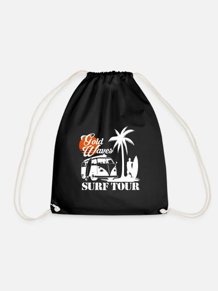 gold waves surf tour - Turnbeutel - Schwarz