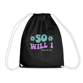Psalm 148 - Drawstring Bag - black - Front