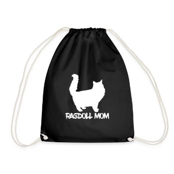 Ragdoll Mom - Drawstring Bag - black - Front