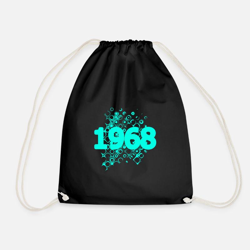 Retro 1968 - Drawstring Bag - black