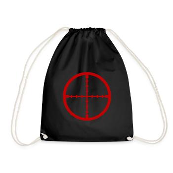 Crosshair - Drawstring Bag - black - Front
