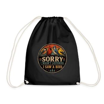 Passion Oiseaux Humour Cadeau Ornithologie - Sac de sport léger - noir - Devant