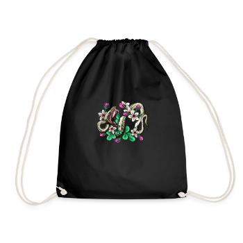 Fleurs de serpent - Sac de sport léger - noir - Devant