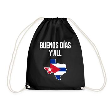 Kubanisch-texanisches Design für Einwanderer - Turnbeutel - Schwarz - Vorne