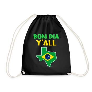 Brasilianisch-texanisches Design für Einwanderer - Turnbeutel - Schwarz - Vorne