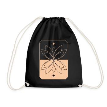 Lotus - Turnbeutel - Schwarz - Vorne
