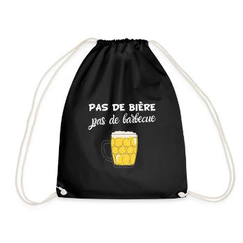 Pas de bière barbecue humour drôles anniversaire - Sac de sport léger - noir - Devant