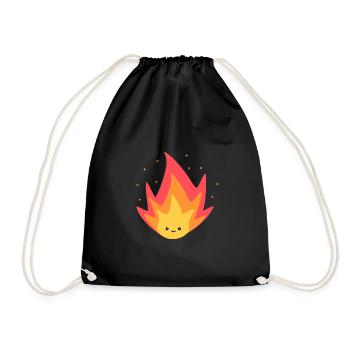 | de flamme | incendie Feu - Sac de sport léger - noir - Devant