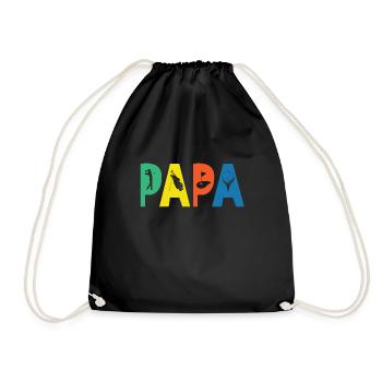 Dad golf humor sport golfer family golfer - Drawstring Bag - black - Front
