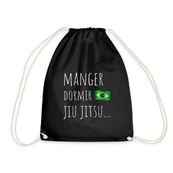jiujitsu art martial - Sac de sport léger - noir - Devant
