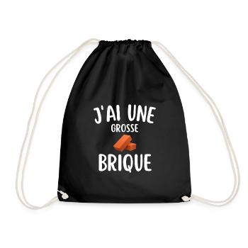 maçon brique humour - Sac de sport léger - noir - Devant