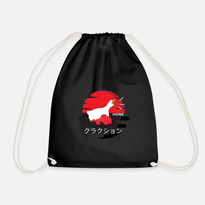Japanisches Hupen - Turnbeutel - Schwarz