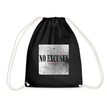 Pas d’excuses, entraînez-vous plus fort! - Sac de sport léger - noir - Devant