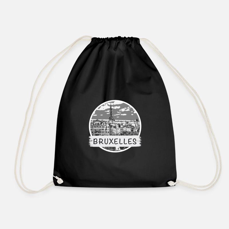 Brüssel City - Turnbeutel - Schwarz