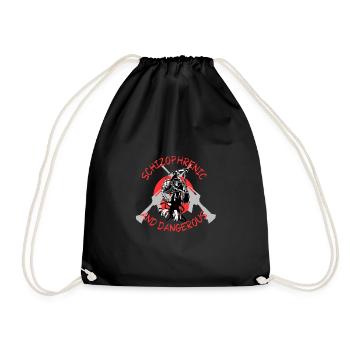 schizophrenic and danger - Turnbeutel - Schwarz - Vorne