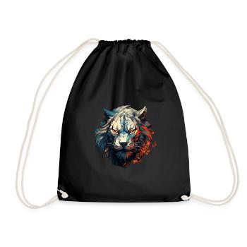 Fashion with a lion's heart - Drawstring Bag - black - Front