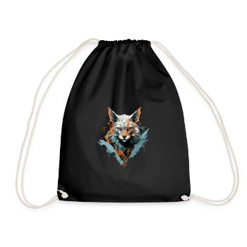 Fox whispers elegance - Drawstring Bag - black - Front