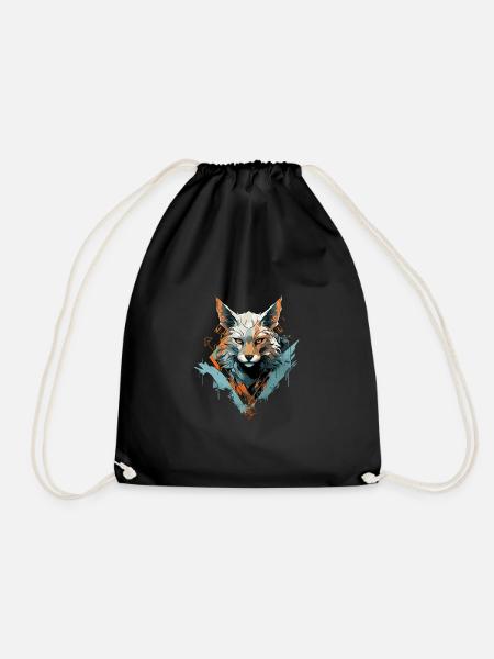 Fuchs flüstert Eleganz - Turnbeutel - Schwarz