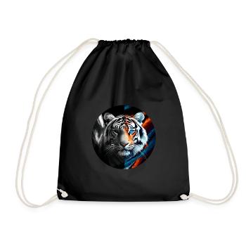 La force sauvage et libre du tigre - Sac de sport léger - noir - Devant