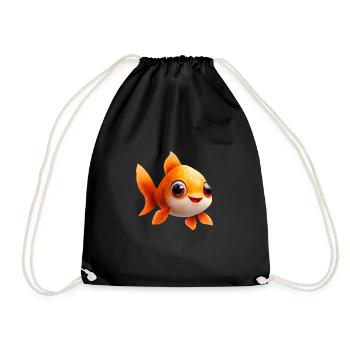 Comme un poisson dans l'eau - Sac de sport léger - noir - Devant