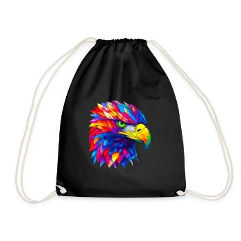 Regard d’aigle, indomptable - Sac de sport léger - noir - Devant