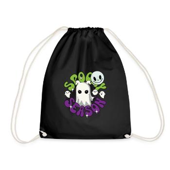 Spooky Season Halloween Geister Gespenster - Turnbeutel - Schwarz - Vorne