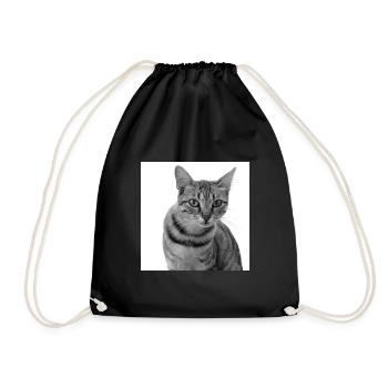 Chat blanc Chat Chat blanc Cadeau - Sac de sport léger - noir - Devant