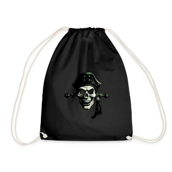 Pirat Ghost - Turnbeutel - Schwarz - Vorne