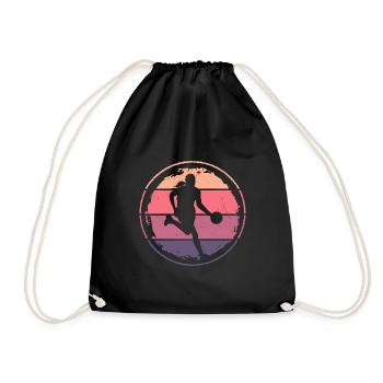 Retro Basketball Player Basketball Player - Drawstring Bag - black - Front