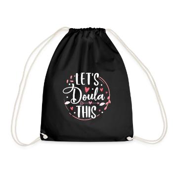 Lets Doula This – Bébé sage-femme post-partum - Sac de sport léger - noir - Devant