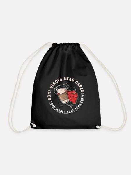 Some Heroes Wear Capes - Some Heroes Make Your - Drawstring Bag - black