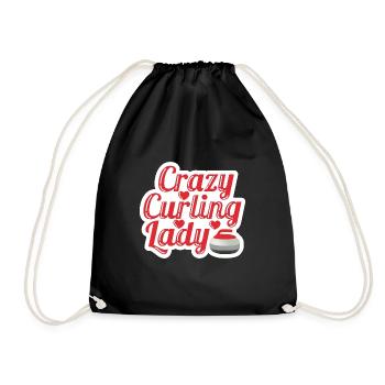 Curling - Drawstring Bag - black - Front