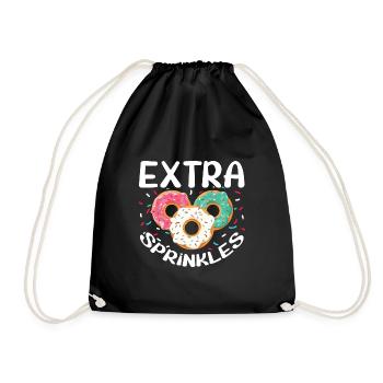 Extra Sprinkles - Bonbons amusants pour les amateurs de beignets - Sac de sport léger - noir - Devant
