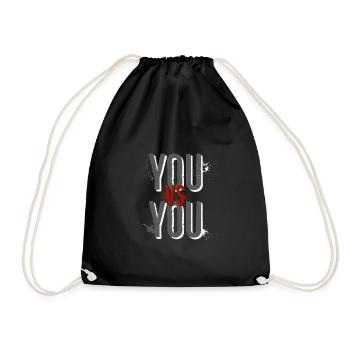 YOU VS YOU - Motif for dark background - Drawstring Bag - black - Front