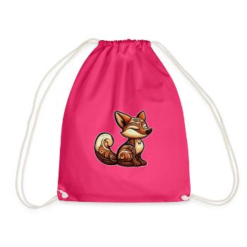 Fuchs im Cartoon Style - Turnbeutel - Fuchsia - Vorne