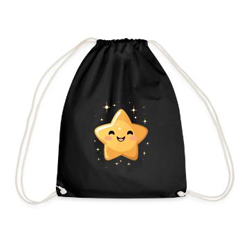 Laughing Star Night Sky Fun cadeau - Sac de sport léger - noir - Devant