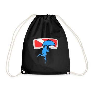 Oxygene Diving Exploration Scuba Diver Freediving - Turnbeutel - Schwarz - Vorne