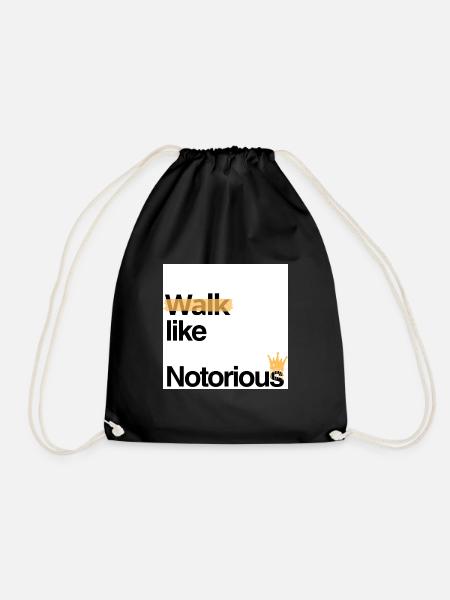Walk like Notorious - Turnbeutel - Schwarz